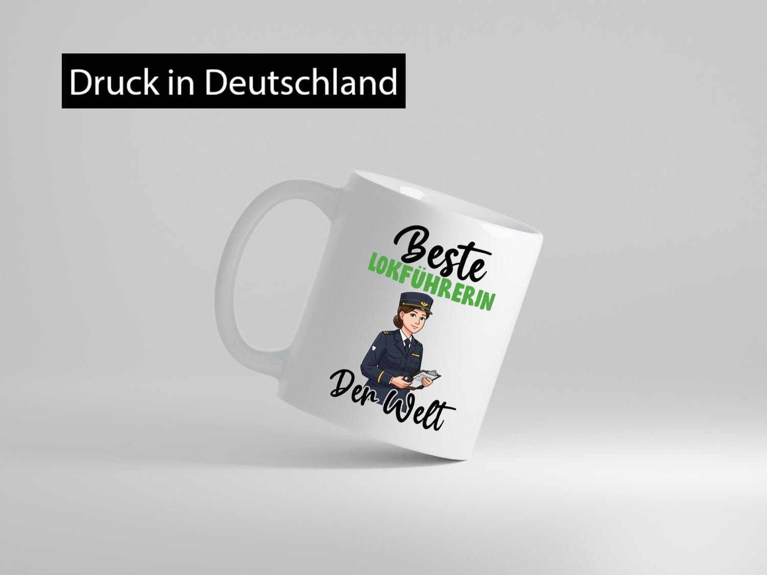 Beste Lokführerin | Zug Beruf v2 Humor Arbeit Kollegen Büro Geschenkidee Tasse