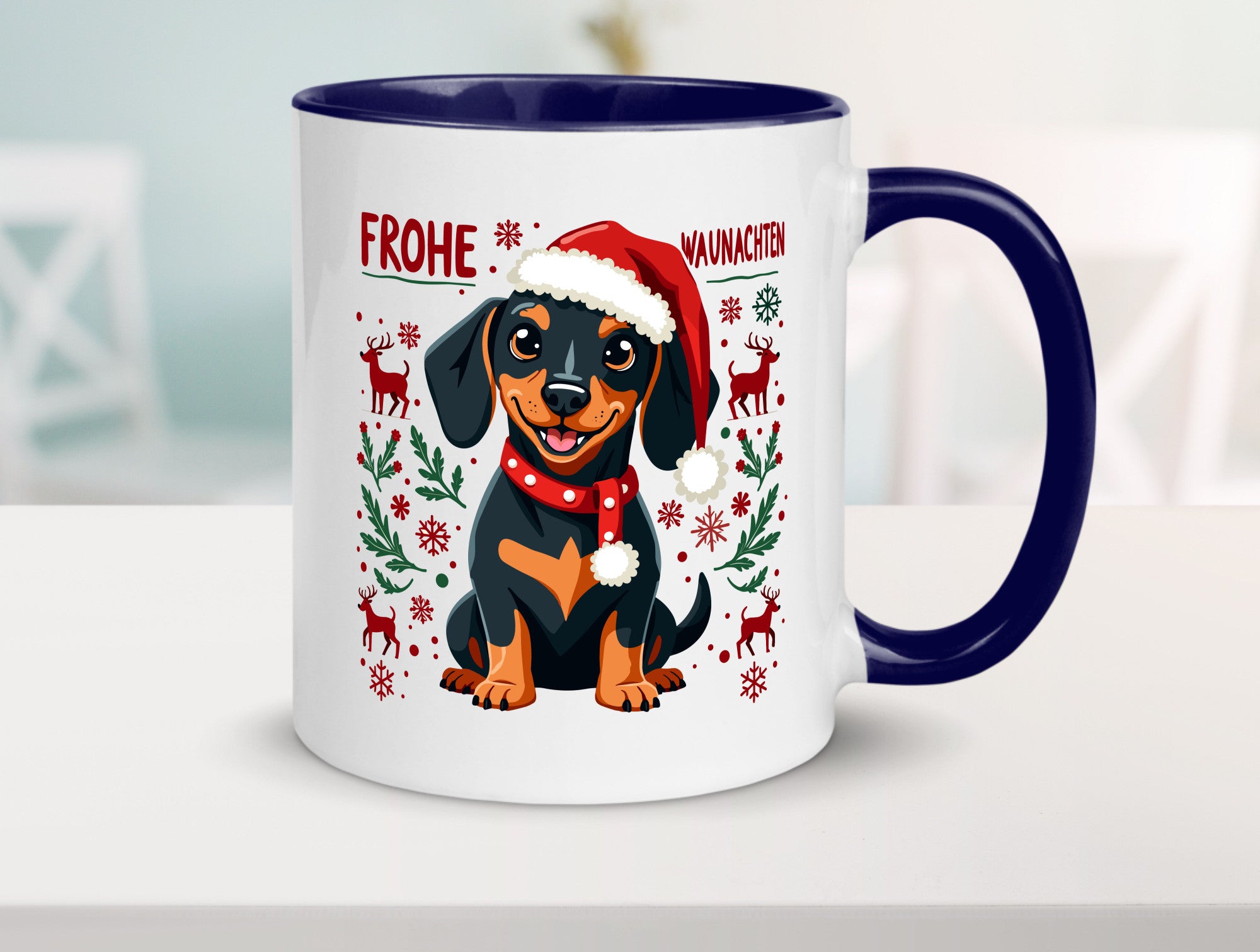 Frohe Waunachten | Ugly Christmas Weihnachtshund v2 Humor Tierliebhaber