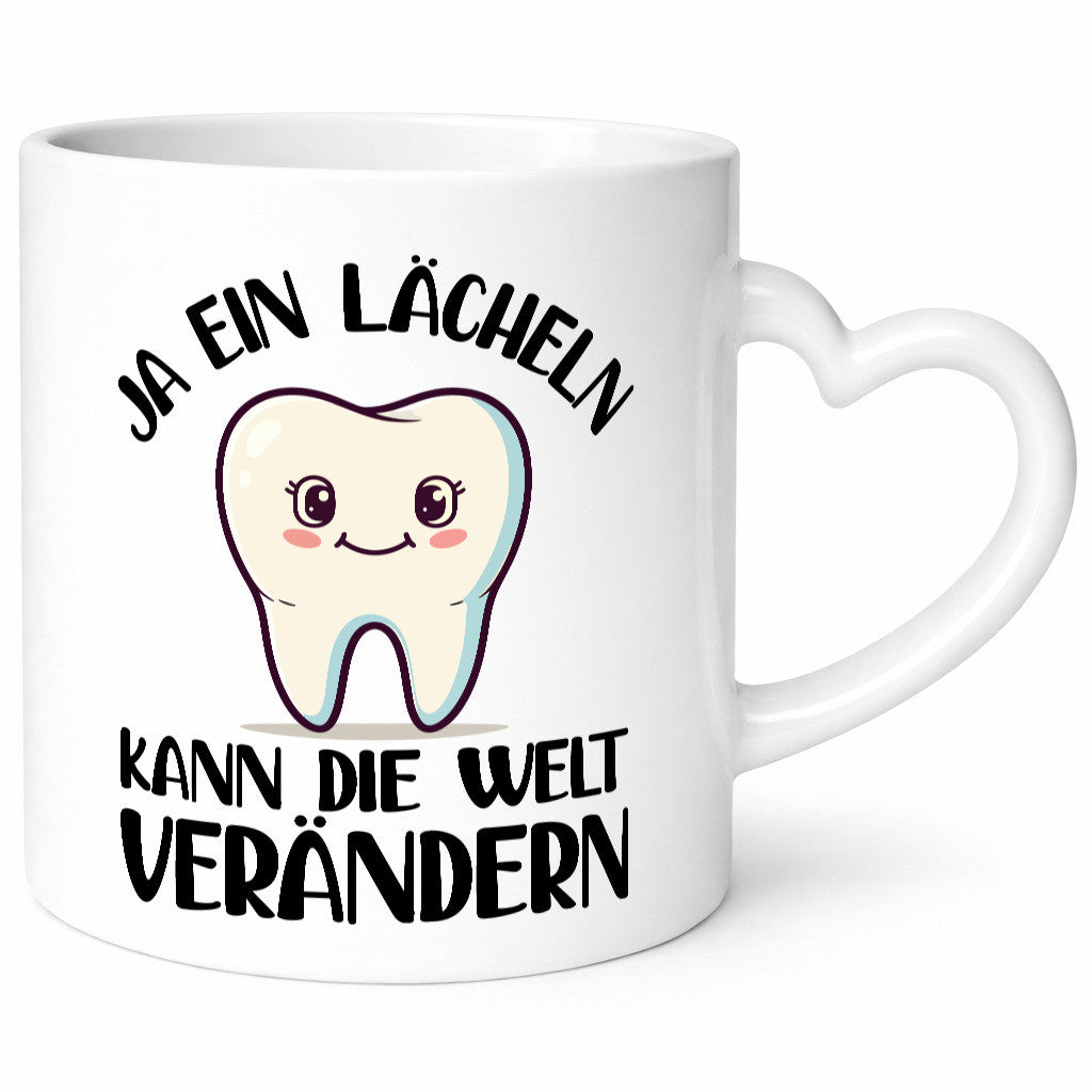 Ein lächeln kann die welt verändrn | Zahnarzt Geschenkidee Humor Tasse