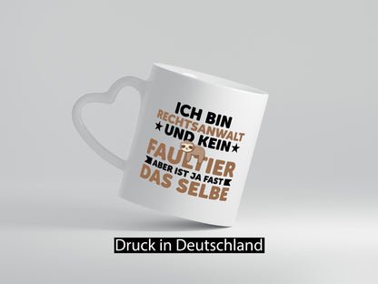 Ich bin kein Faultier: Rechtsanwalt | Anwalt Jurist v2 Geschenkidee