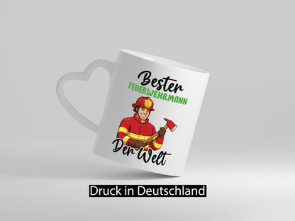 Bester Feuerwehrmann | Feuerwehr v2 Humor Geschenkidee Tasse