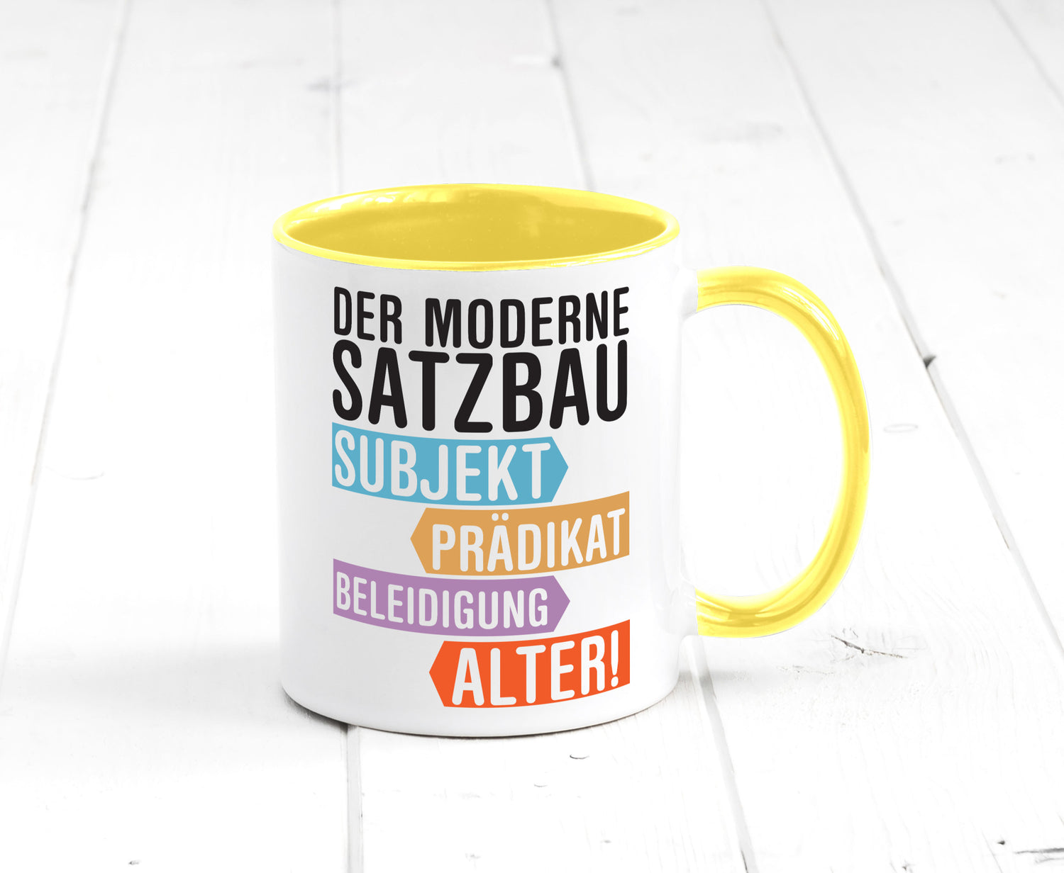 Moderner Satzbau | Lehrer Lehrerin Kollege lustig Arbeit Kollegen Büro Geschenk