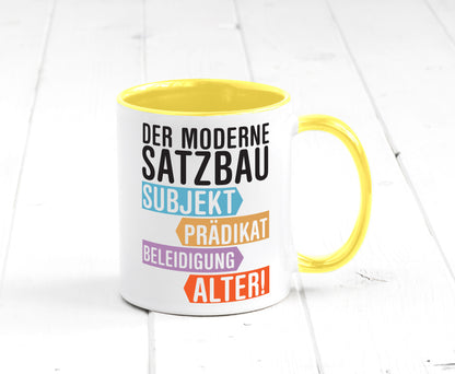 Moderner Satzbau | Lehrer Lehrerin Kollege lustig Arbeit Kollegen Büro Geschenk