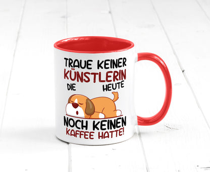 Traue keiner Künstlerin| Spruch lustig | Kunst lustiger Geschenk Humor