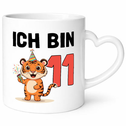 11. Geburtstag | 11 Jahre Tiger lustig Geschenkidee Geschenk Tasse