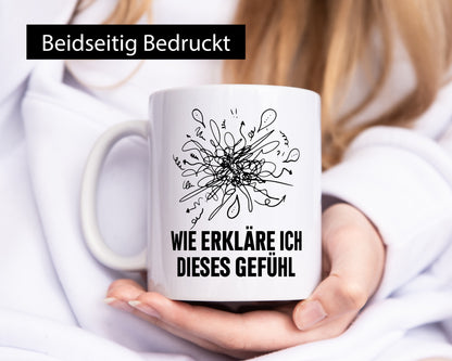Wie erkläre ich dieses Gefühl | Krizelkrazel Malen Geschenk Humor Geschenkidee