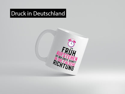 Früh aufstehen | Falsche Richtung Morgenmuffel Müdigkeit lustig Humor