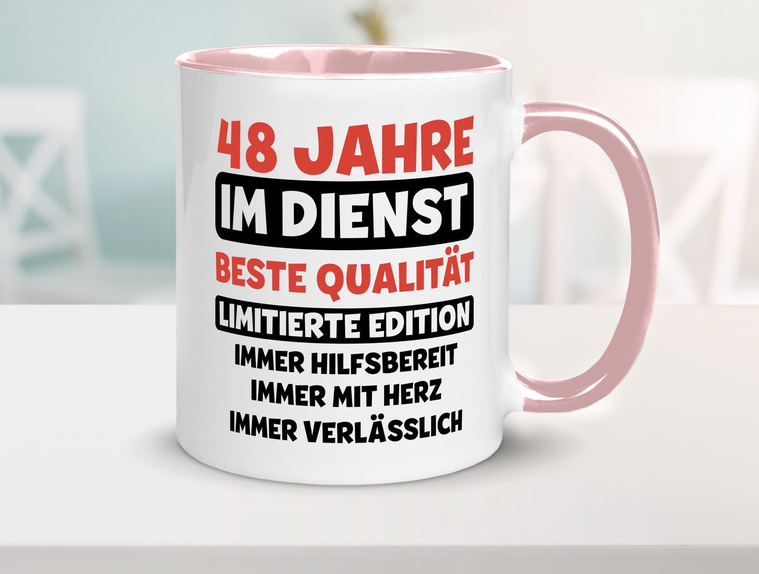 48 Jahre im Dienst | Jubiläum Arbeit v3 Humor Kollegen Büro Geschenkidee Tasse