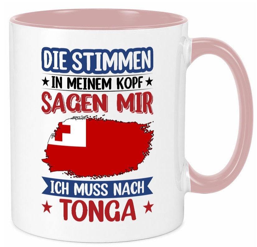 Tonga | Urlaub Stimmen in meinem Kopf Traumland lustiger Spruch Geschenk Humor Tasse