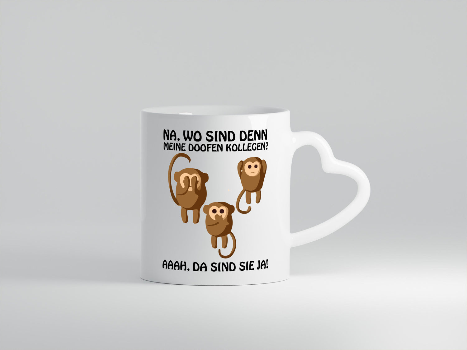 Wo sind denn meine doofen Kollegen Humor Arbeit Büro Geschenkidee Tasse