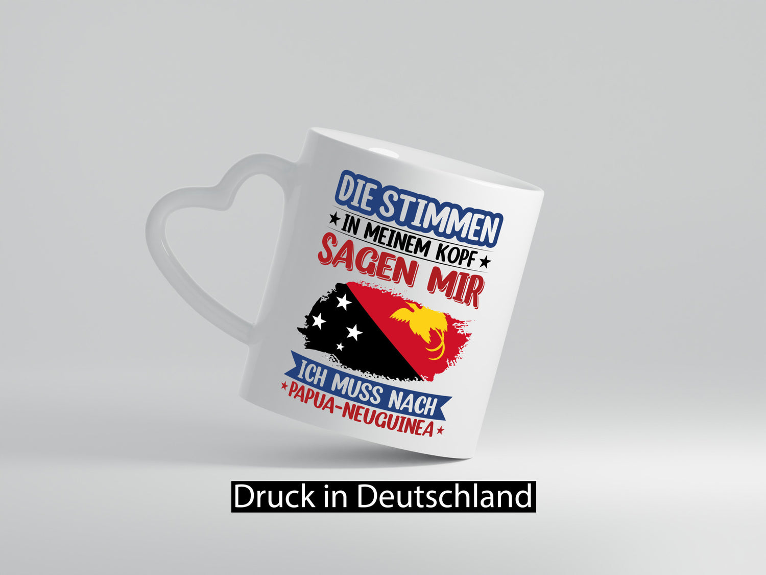 Papua-Neuguinea | Urlaub Stimmen in meinem Kopf v2 Humor Geschenkidee Tasse