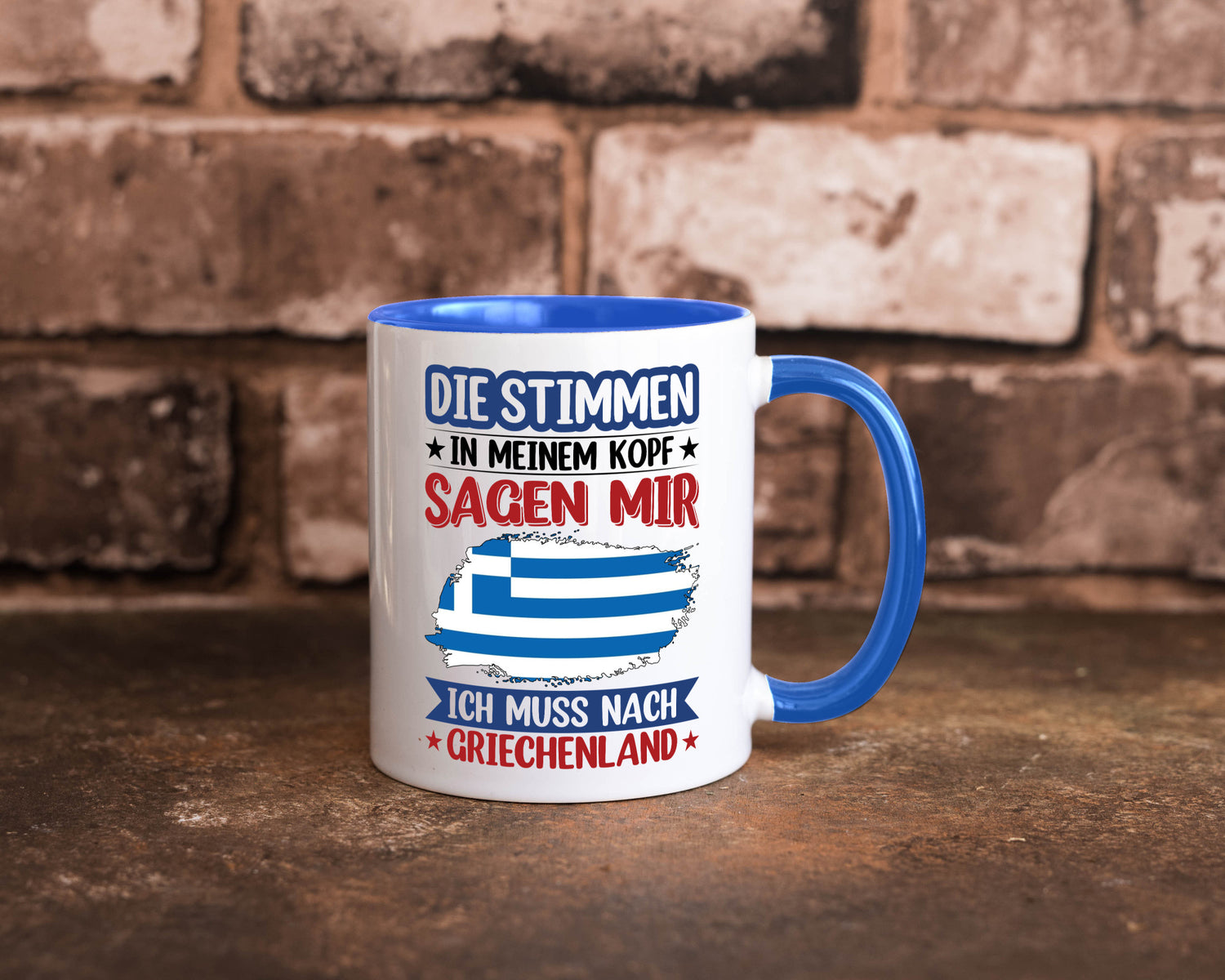 Griechenland | Urlaub Stimmen in meinem Kopf Traumland Humor Geschenkidee Tasse