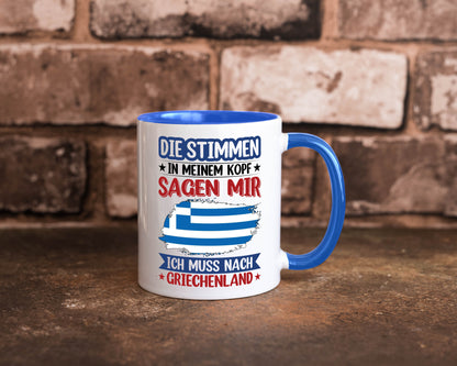 Griechenland | Urlaub Stimmen in meinem Kopf Traumland Humor Geschenkidee Tasse