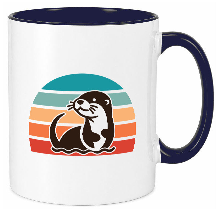 See Otter | Sunset Retro Vintage Natur lustiger Spruch Geschenk Humor Tasse