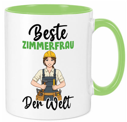 Beste Zimmerfrau| Holzbau | Handwerkerin v2 Geschenk Humor Geschenkidee