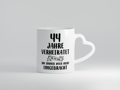 44 Jahre Verheiratet, immer noch am Leben! Humor Geschenkidee Tasse