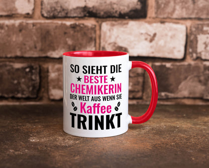 Kaffee trinkt: Chemikerin | Chemie Labor Geschenkidee Humor Tasse