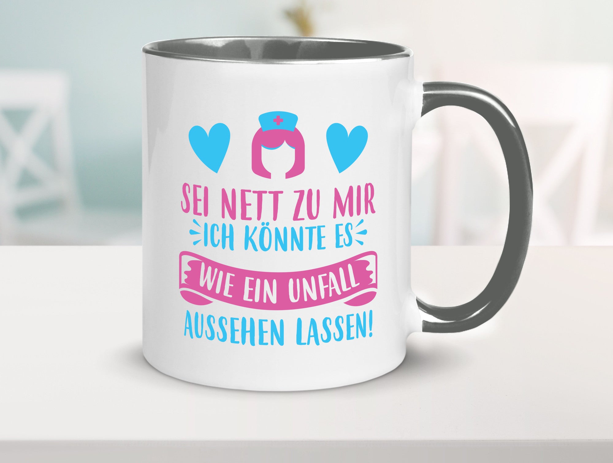 Sei nett, könnte wie ein Unfall aussehen | Kopf lustiger Spruch Geschenk Humor