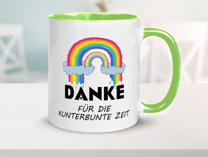 Danke für die Kunderbunte Zeit | Regenbogen lustiger Spruch Geschenk Humor