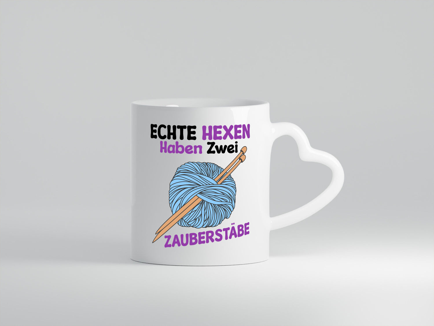 Echte Hexen haben zwei Zauberstäbe | Stricken v2 lustiger Spruch Geschenk Humor