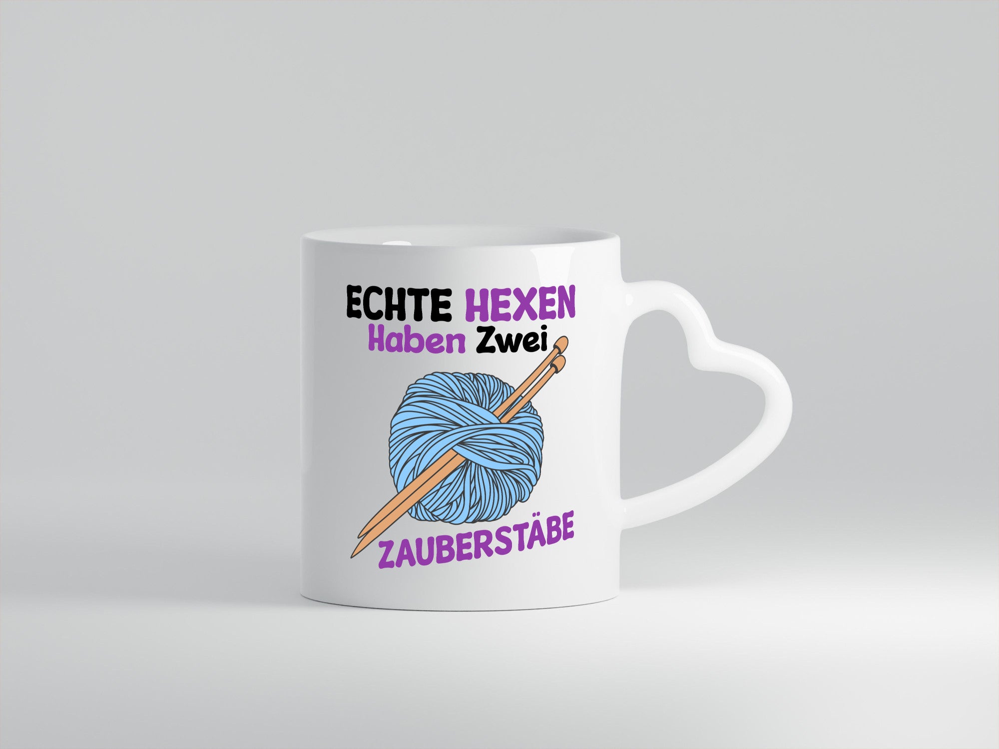 Echte Hexen haben zwei Zauberstäbe | Stricken v2 lustiger Spruch Geschenk Humor