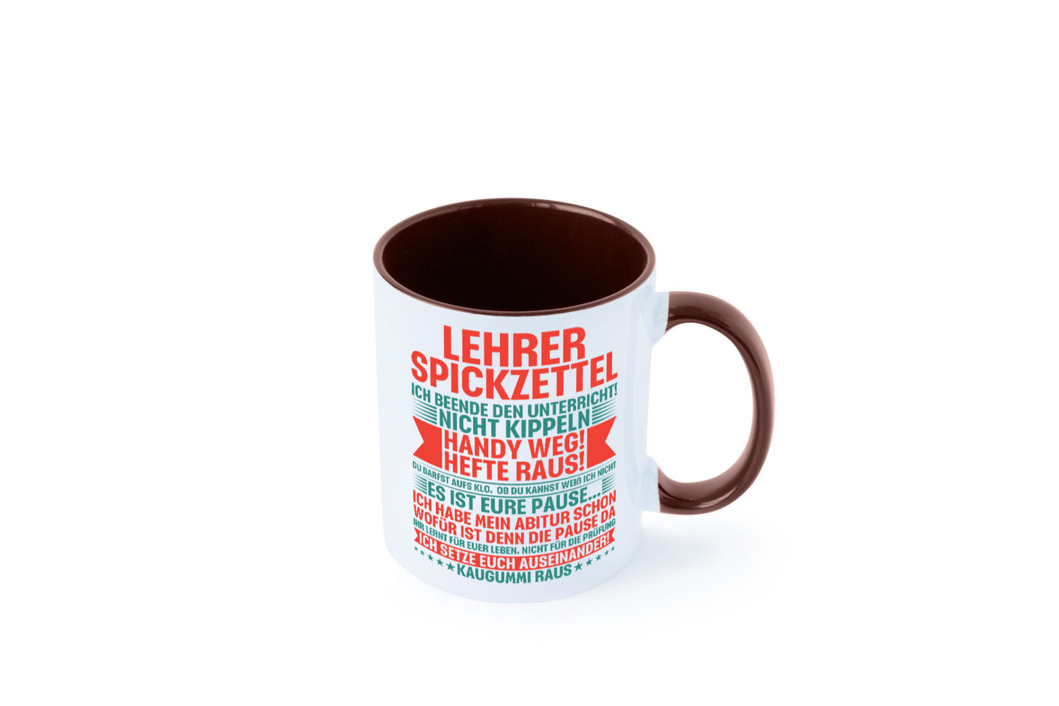 Lehrer Spickzettel | Beruf Tasse lustiger Spruch vl4 lustig Arbeit Kollegen