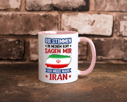 Iran | Urlaub Stimmen in meinem Kopf Traumland Humor Geschenkidee Tasse
