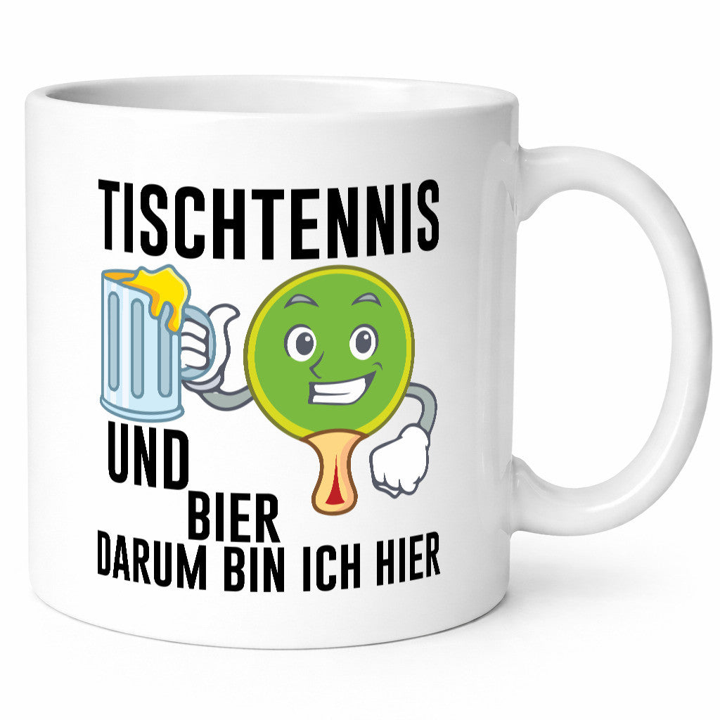 Tischtennis und Bier darum bin ich hier | Geschenk Humor Geschenkidee lustiger