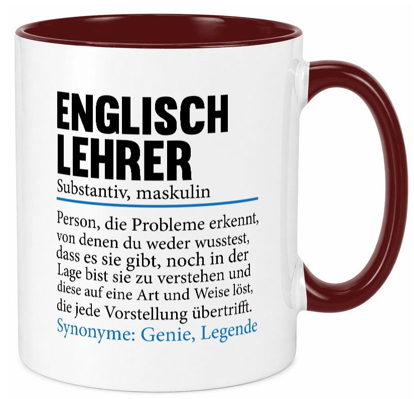 Englischlehrer | Lehrer Schule Englisch Geschenkidee Humor Tasse