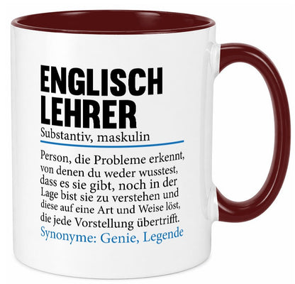 Englischlehrer | Lehrer Schule Englisch Geschenkidee Humor Tasse