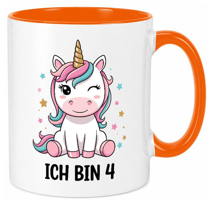 4. Geburtstag | 4 Jahre Einhorn Mädchen lustig Geschenkidee Geschenk Tasse