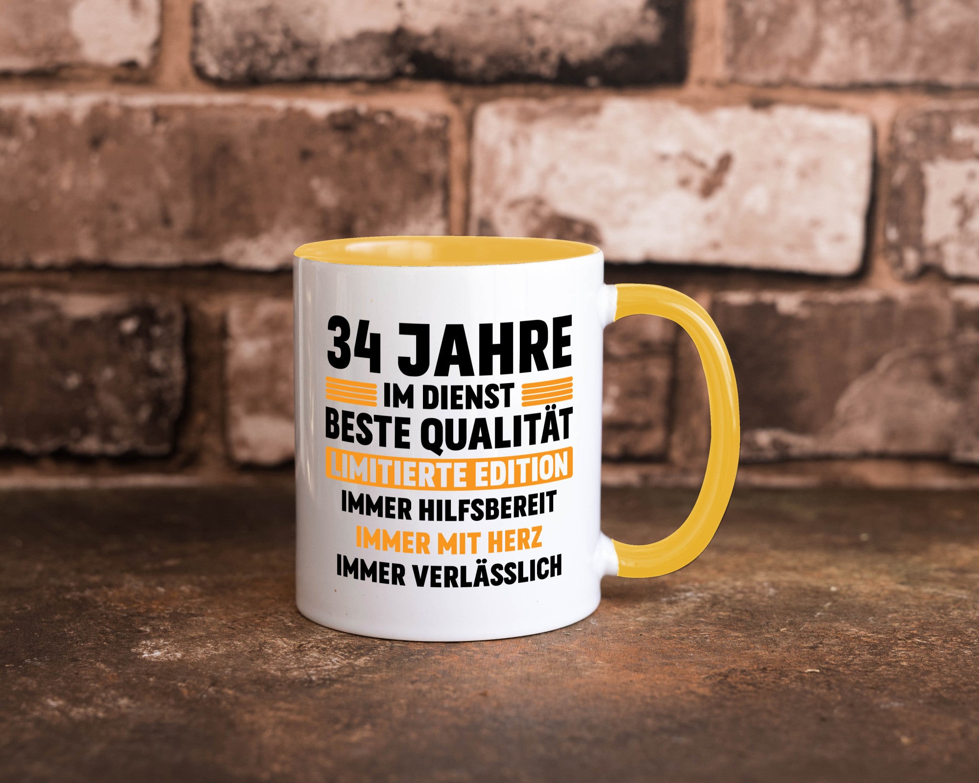 34 Jahre im Dienst | Jubiläum Arbeit v2 Humor Kollegen Büro Geschenkidee Tasse
