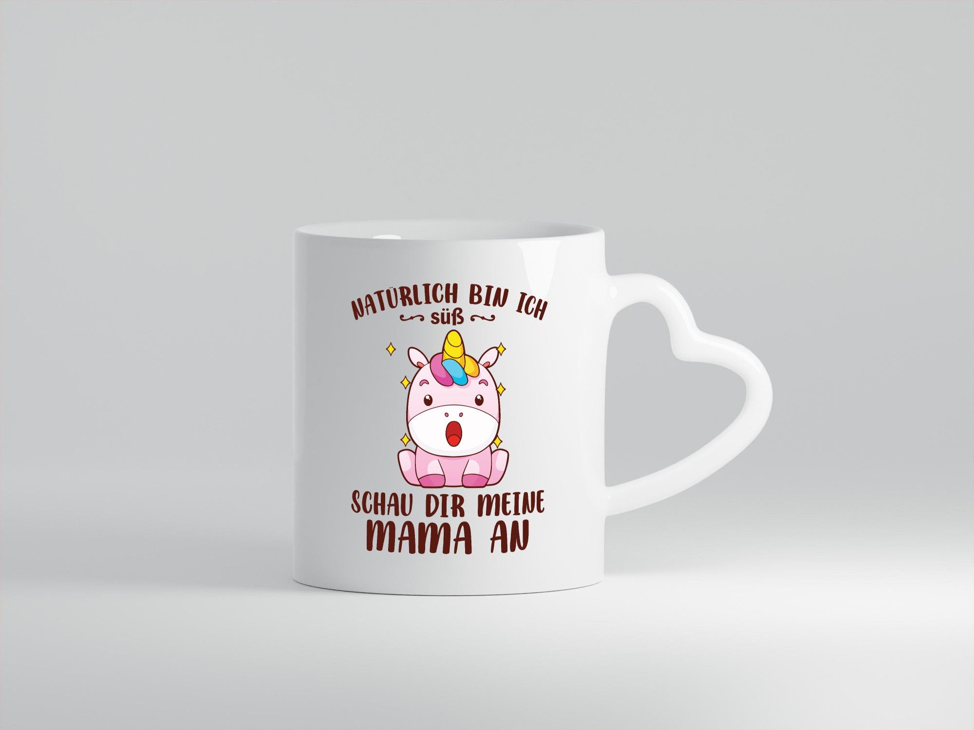 Ich bin süß schau dir meine Mama an | Muttertag Einhorn lustiger Spruch