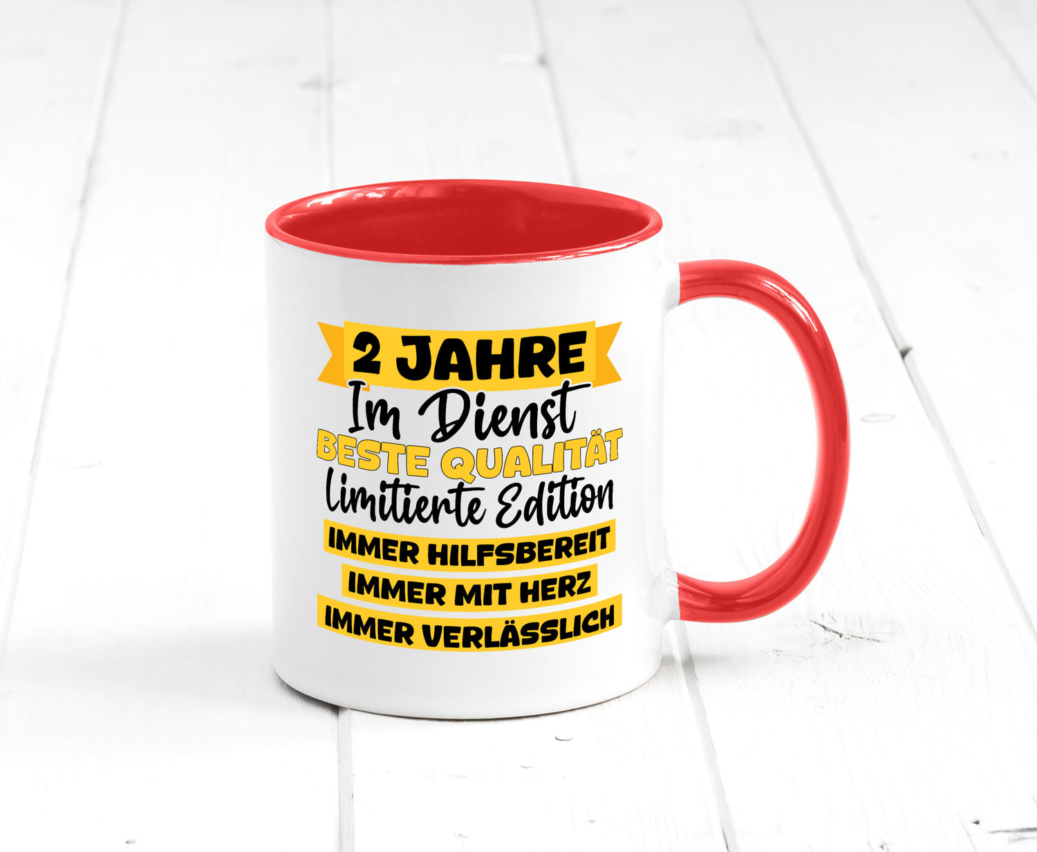 2 Jahre im Dienst | Jubiläum Arbeit v8 lustiger Spruch Geschenk Kollegen Büro