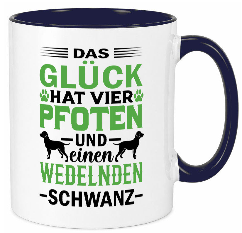 Das Glück hat 4 Pfoten | Hundeliebhaber Ich liebe Hunde Geschenk Tierliebhaber