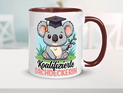 Koalifizierte Dachdeckerin | Dachbau Hausbau Geschenk Humor Geschenkidee Tasse