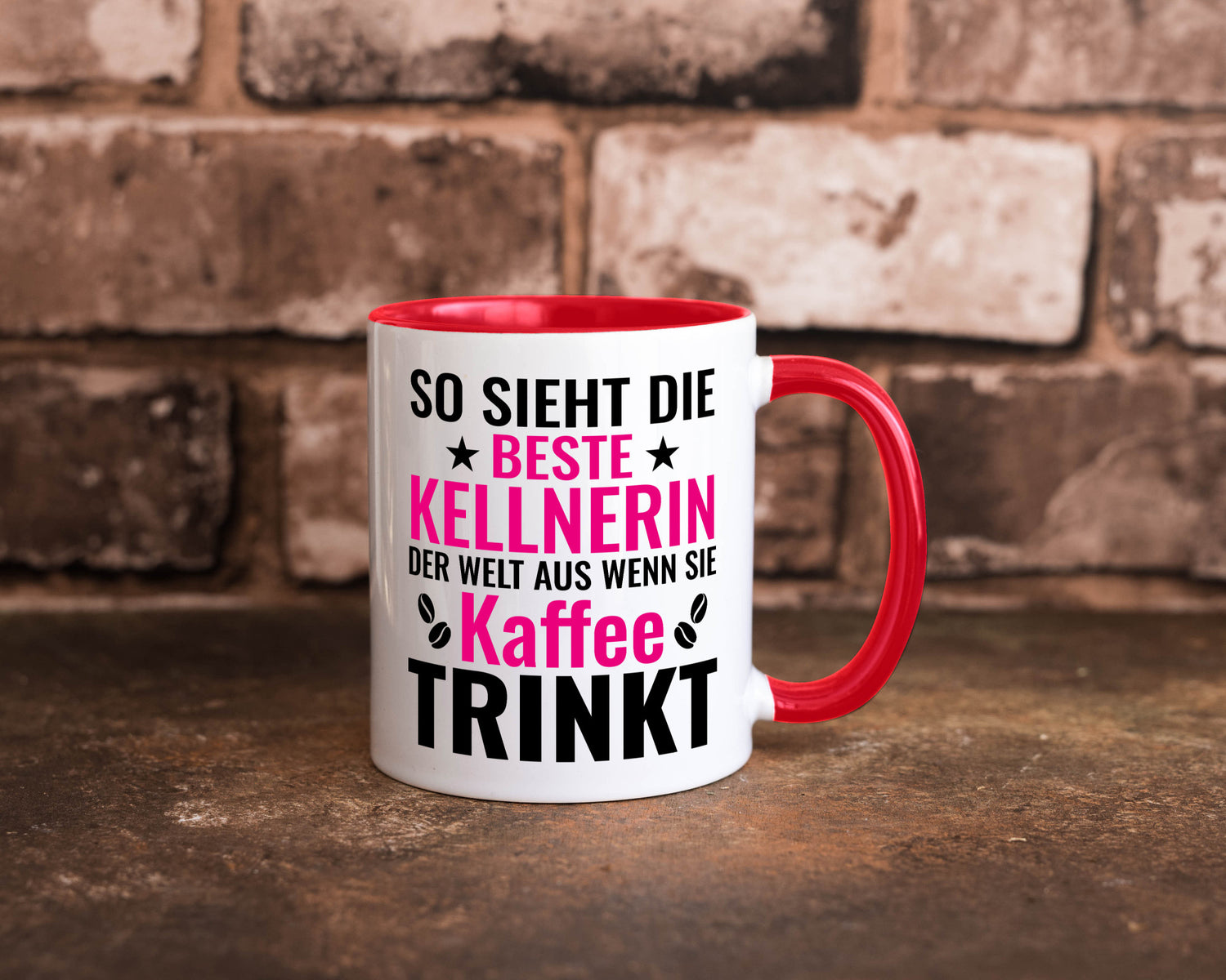 Kaffee trinkt: Kellnerin | Beruf kellnern Bedienung Humor Arbeit Kollegen Büro