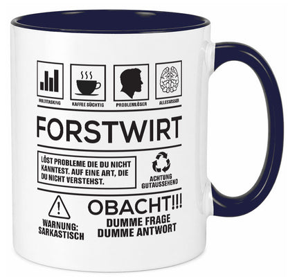 Achtung Probleme Forstwirt | Waldarbeiter lustig Arbeit Kollegen Büro Geschenk