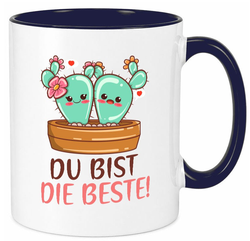 Du bist die Beste | Freundin Kaktus Best Freinds Geschenk Humor Geschenkidee Tasse