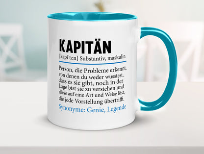 Kapitän | Spruch lustig Schiffskapitän Schiff Geschenk Humor Geschenkidee