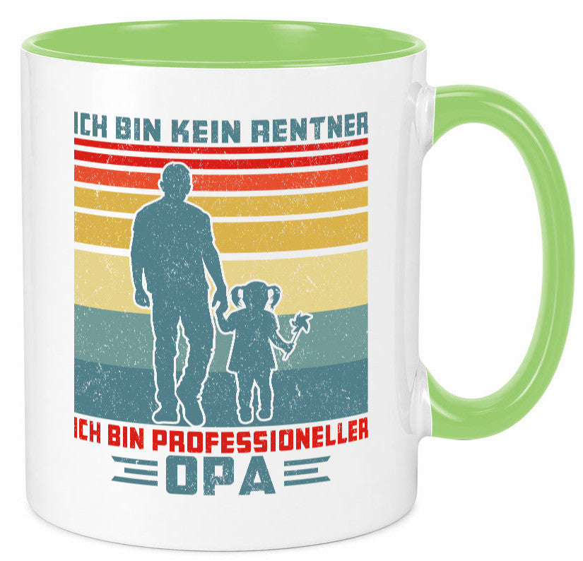 Kein Rentner bin Profesioneller Opa | Groß vater lustig Familie Geschenkidee Tasse