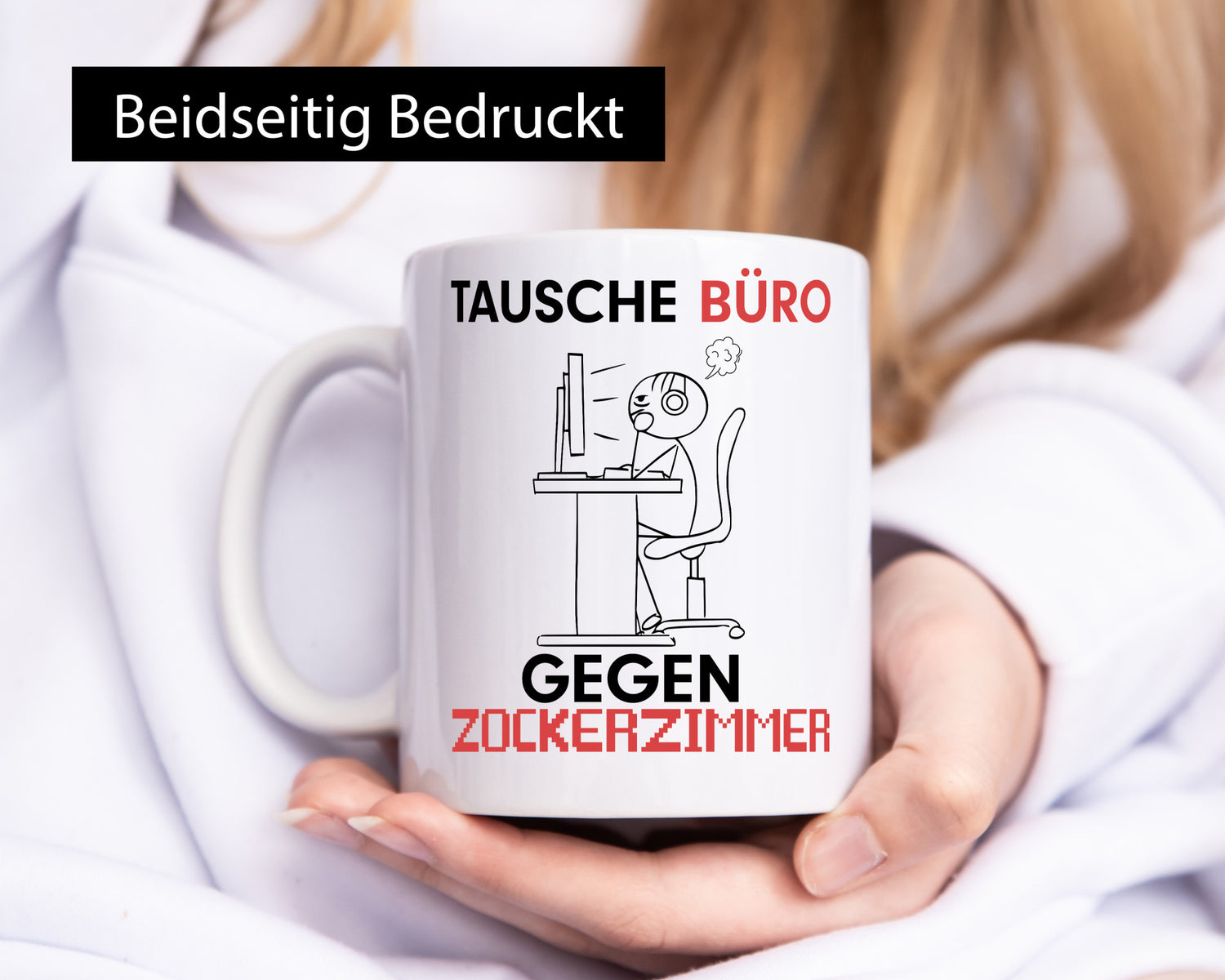 Tausche Büro | Zocker Gamer Videospiele Nerd Comic lustiger Spruch Geschenk