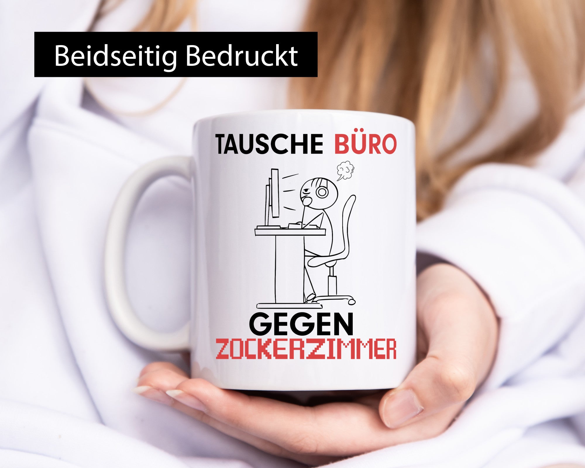 Tausche Büro | Zocker Gamer Videospiele Nerd Comic lustiger Spruch Geschenk