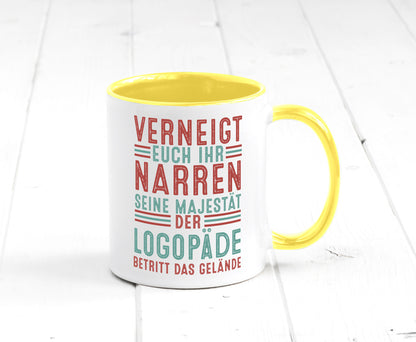 Verneigt euch: Logopäde | Sprachtherapie Geschenkidee Humor Tasse