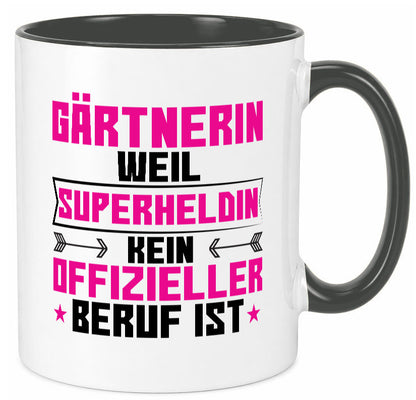 Superheldin Gärtnerin | Gartenbau Geschenk Humor Geschenkidee lustiger Spruch Tasse