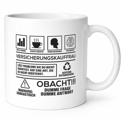 Achtung Probleme Versicherungskauffrau | Kauffrau lustiger Spruch Geschenk