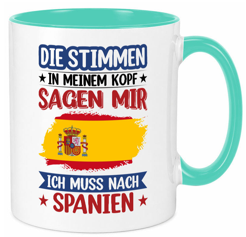Spanien | Urlaub Stimmen in meinem Kopf Traumland v2 lustiger Spruch Geschenk