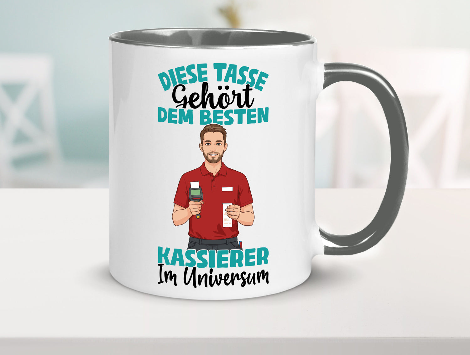 Im Universum: Kassierer Geschenk Humor Geschenkidee lustiger Spruch Tasse