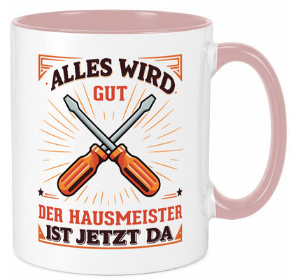 Hausmeister ist da | Facility Manager v2 Geschenk Humor Geschenkidee lustiger Tasse