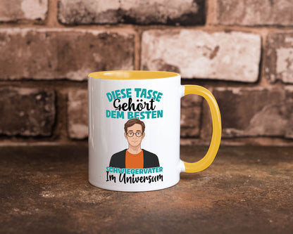 Im Universum: Schwiegervater |Schwiegersohn | Beziehung Geschenkidee Familie Tasse